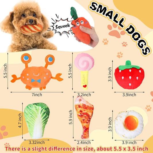 100Pcs Squeaky Toys Bulk for Small Puppy Dog Stuffed Plush Chew Toys Small Medium Dogs PET Toys with Squeakers for Puppies