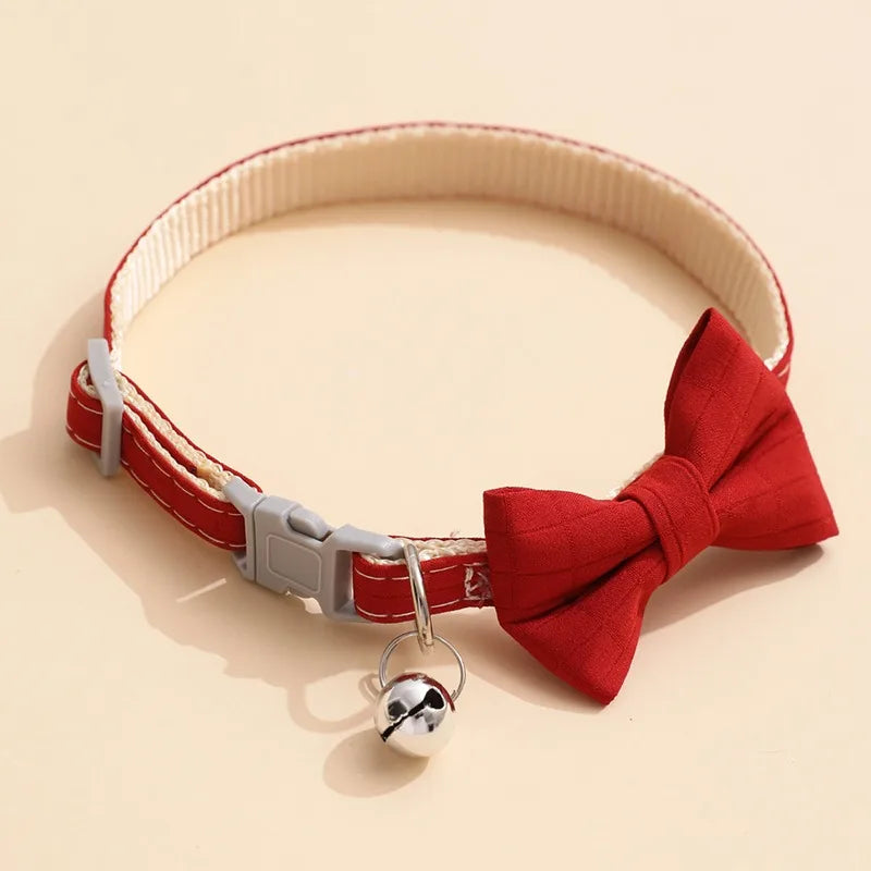 Pet Collars New Pet Bow Bell Collars Cute Cat Collars Pet Supplies Multicolor Adjustable Pets Dressing Tool Pets Accessories