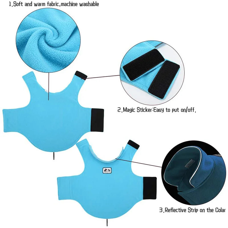 Benepaw Windproof  Warm Fleece Pet Clothing For Small Medium Large Dogs Winter Reflective Leash Hole Puppy Dog Clothes Jacket