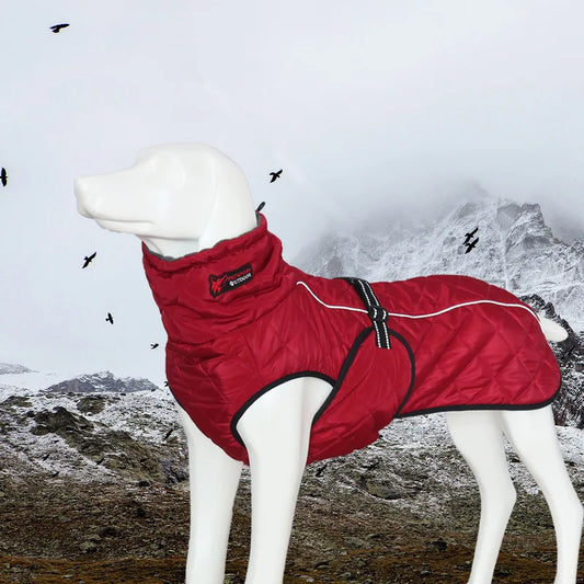 Pet Cotton Coat Autumn and Winter New Soft Large Dog Clothes Outdoor Reflective Dog Jacket Cold Warm Pet Clothing Supplies