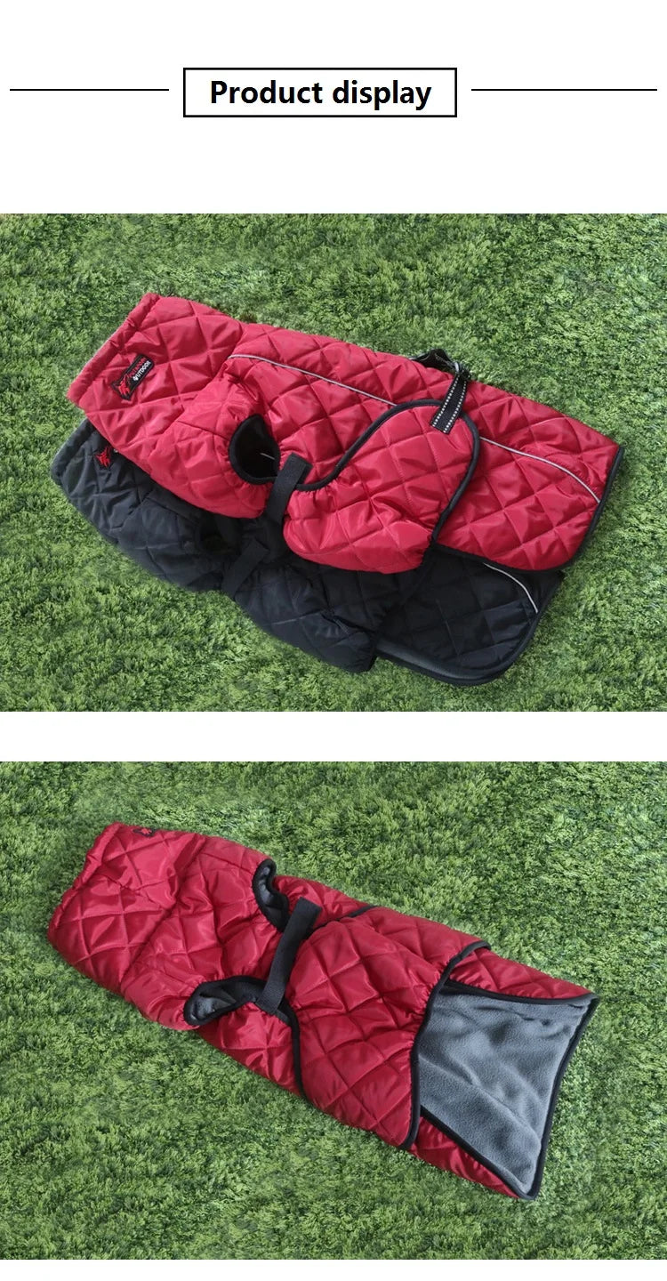 Pet Cotton Coat Autumn and Winter New Soft Large Dog Clothes Outdoor Reflective Dog Jacket Cold Warm Pet Clothing Supplies