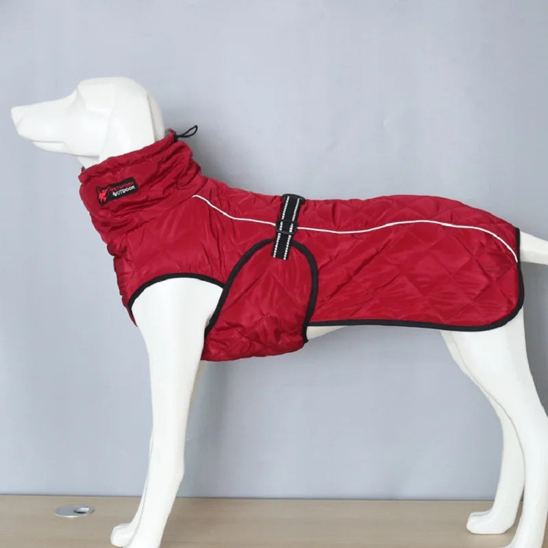 Pet Cotton Coat Autumn and Winter New Soft Large Dog Clothes Outdoor Reflective Dog Jacket Cold Warm Pet Clothing Supplies