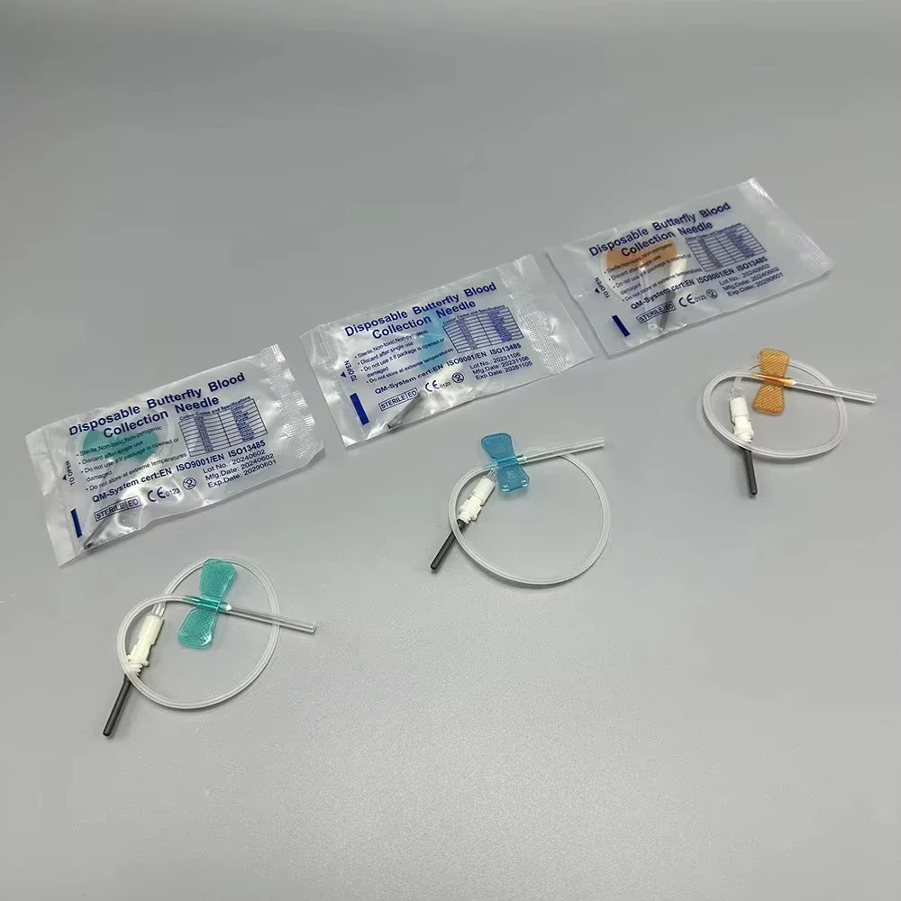 50pcs/lot Disposable Butterfly Blood Collection Needle double wing type Blood Collection Needle Pet Care Room Cat Dogs Animal