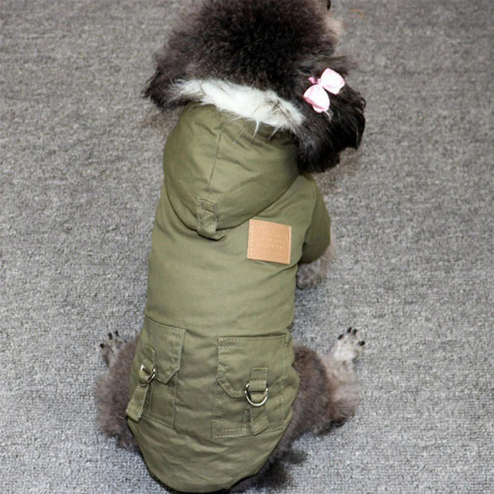 Winter Warm Puppy Jacket, Thicken Hoodie Dog Coat for Small Medium Dogs Chihuahua Yorkies, Cute Pet Clothing