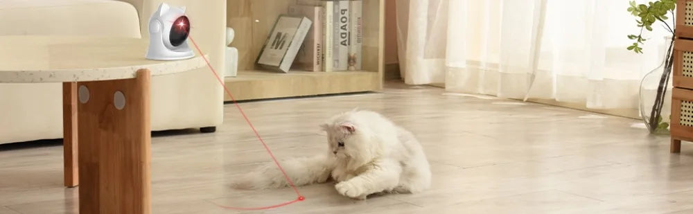ATUBAN Automatic Cat Laser Toys, Interactive Cat Toys Built-in Real Motion Sensor, Multi-Angle Adjustable Rechargeable Pet Toys