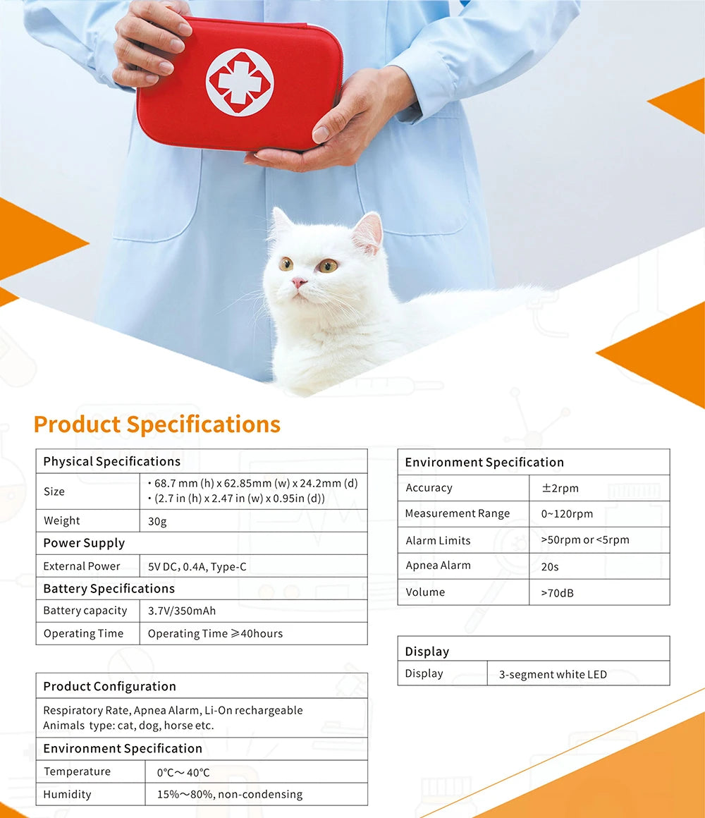 Pet supplies Automatic Wake Up Breathing,Automatic Shutdown Without Breathing Detection，Pet Care Room EZ Breathsure Visible