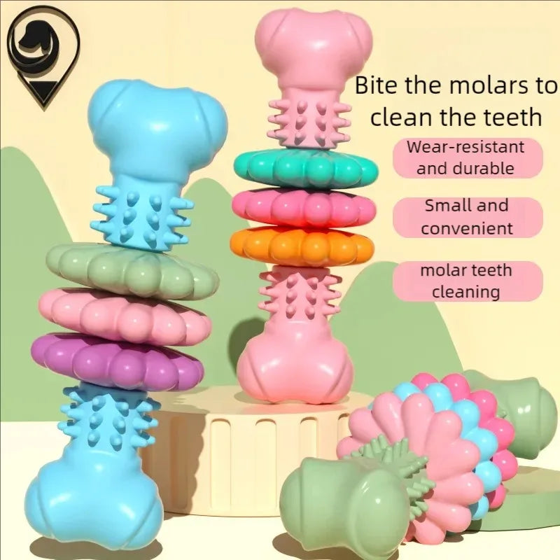 Pet Toys Dog Chew Meaty Bone Toys TPR Bone Type Multi-meat Pieces Bite Bite Resistant Teeth Toy Set Dog Bone Toy Supplies