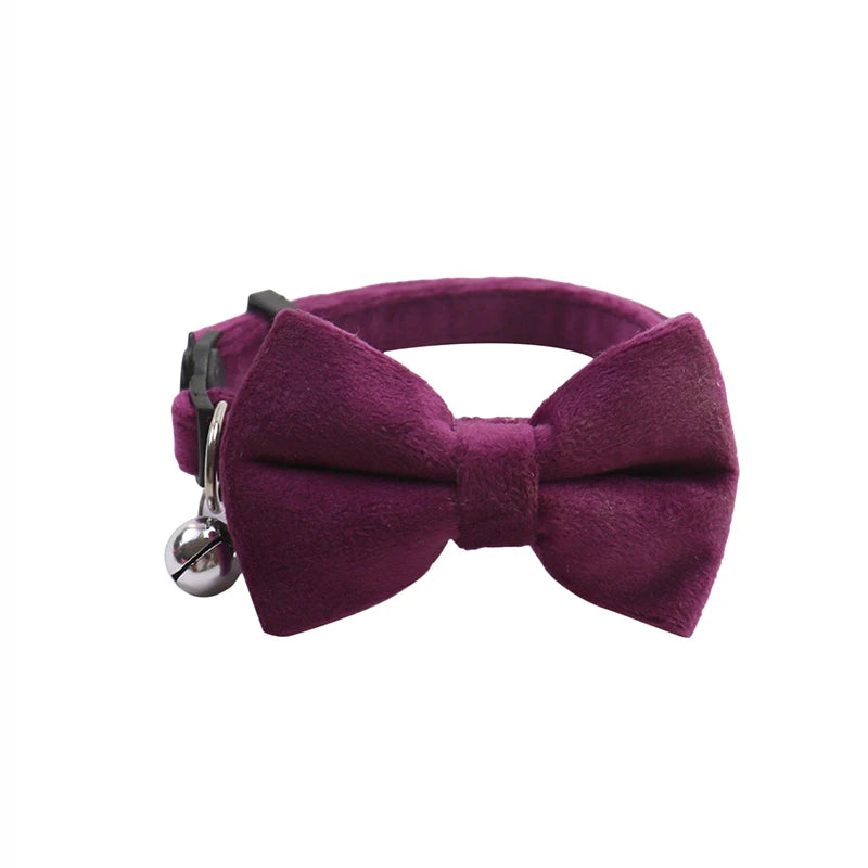 Pet Collars New Pet Bow Bell Collars Cute Cat Collars Pet Supplies Multicolor Adjustable Pets Dressing Tool Pets Accessories