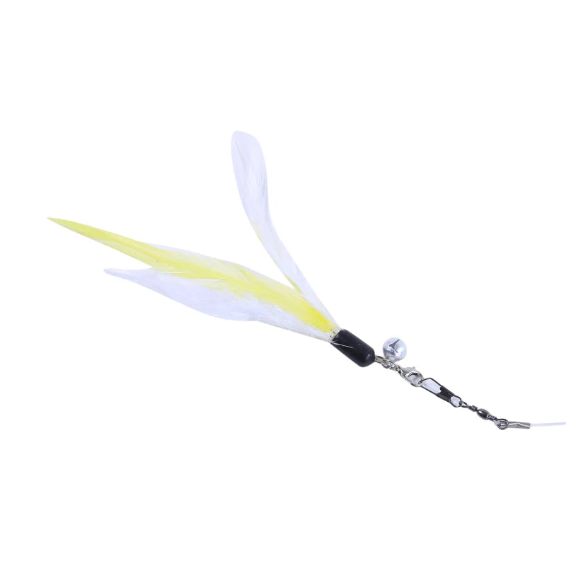 Pet Cat Toy Super Long Three Section Telescopic Rod Cat Teaser Stick Feather Replacement Head Cat Teaser Supplies New
