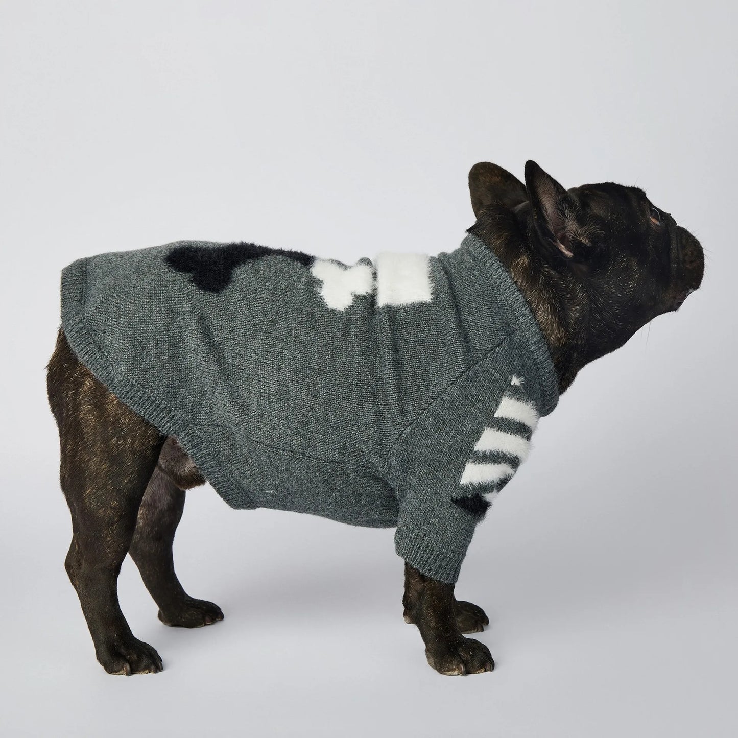 Winter Thick Soft Pet Clothing S-3XL Cotton Dog Knitwear Funny WOOF Cute Luxury French Bull Sweaters Jumpers