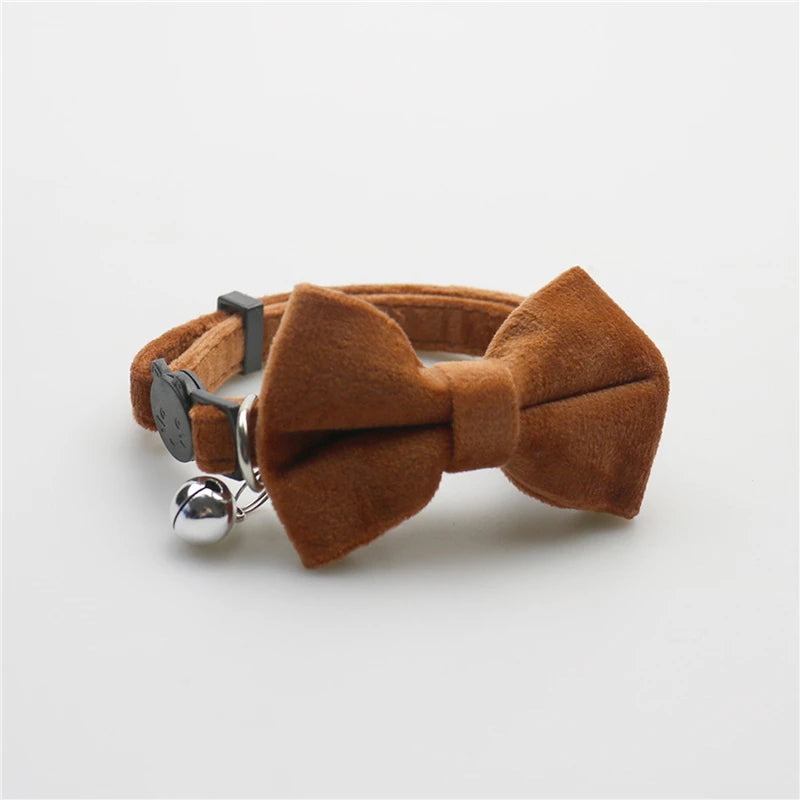 Pet Collars New Pet Bow Bell Collars Cute Cat Collars Pet Supplies Multicolor Adjustable Pets Dressing Tool Pets Accessories