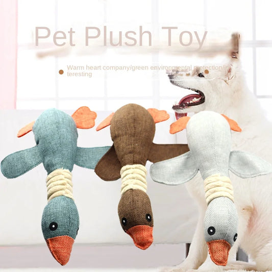 New Pet Toy, Large Goose-Shaped Toy That Makes Sound, Is Durable and Teeth-Cleaning, Suitable for Dogs and Cats