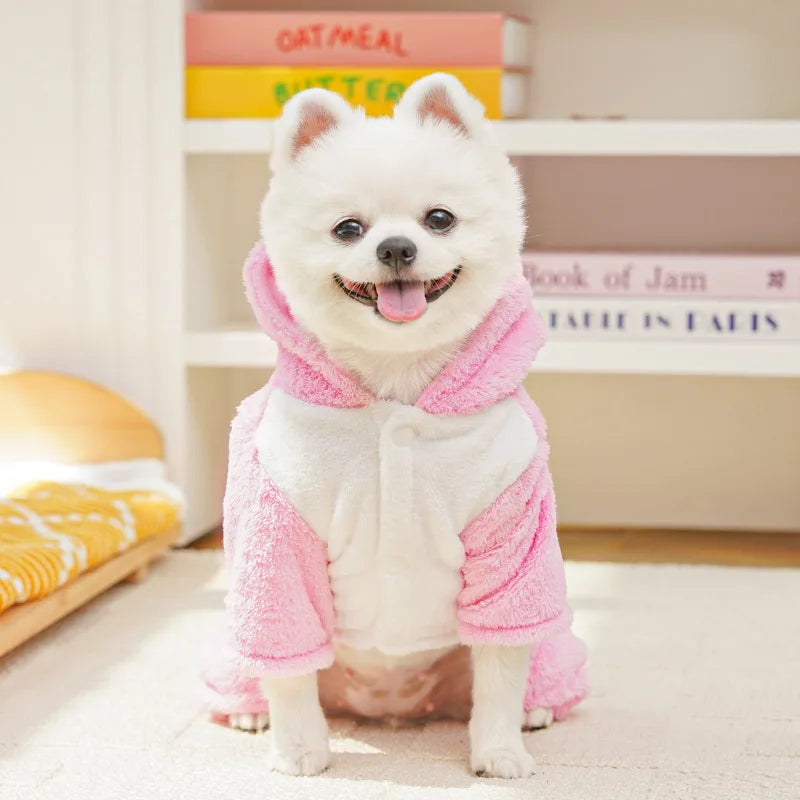 Pet Dog Clothes Soft Warm Fleece Dogs Jumpsuits Pet Clothing for Small Dogs Puppy Cats Clothes Chihuahua Yorkshire Costume Coat