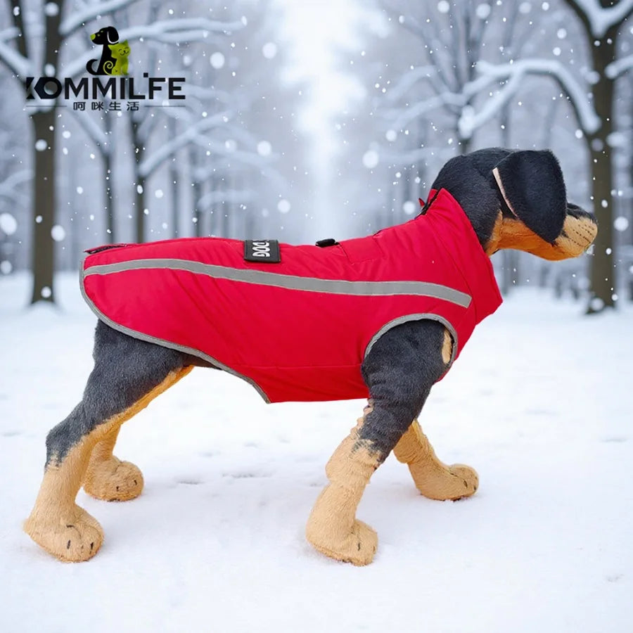 Personalized Dog clothes Warm Fleece Waterproof Winter Clothes for Dogs Pet Clothing Jackets Small Medium Large Dog Accessories