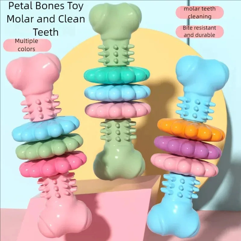 Pet Toys Dog Chew Meaty Bone Toys TPR Bone Type Multi-meat Pieces Bite Bite Resistant Teeth Toy Set Dog Bone Toy Supplies