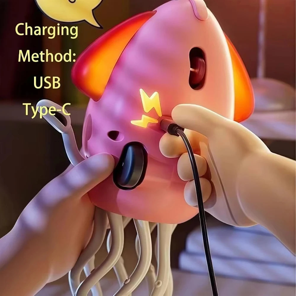 Interactive Cat Toy Electric Automatic Moving Dancing Octopus Sound and Light Pet Toys Cartoon Interactive Cat Toy