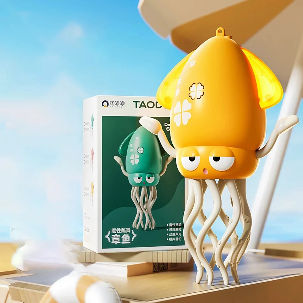 Interactive Cat Toy Electric Automatic Moving Dancing Octopus Sound and Light Pet Toys Cartoon Interactive Cat Toy