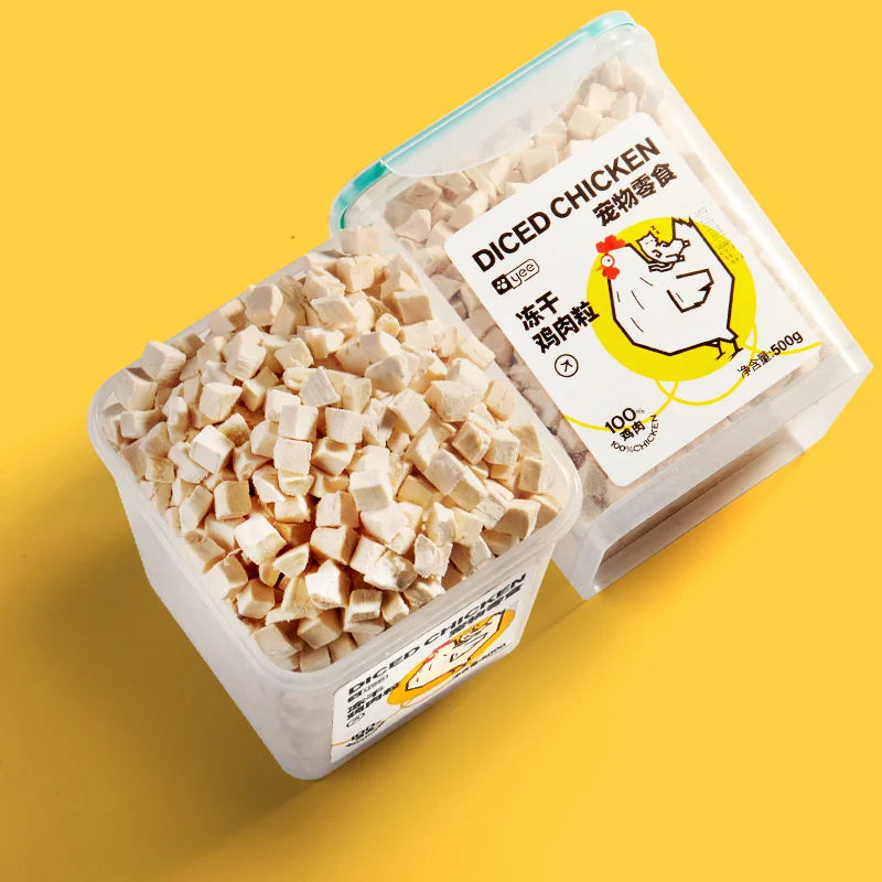 Freeze-dried Chicken Pellets 500g Bucket Freeze-Dried Cat Factory Wholesale Price Pet Treats 0 Added High Protein Pet Food