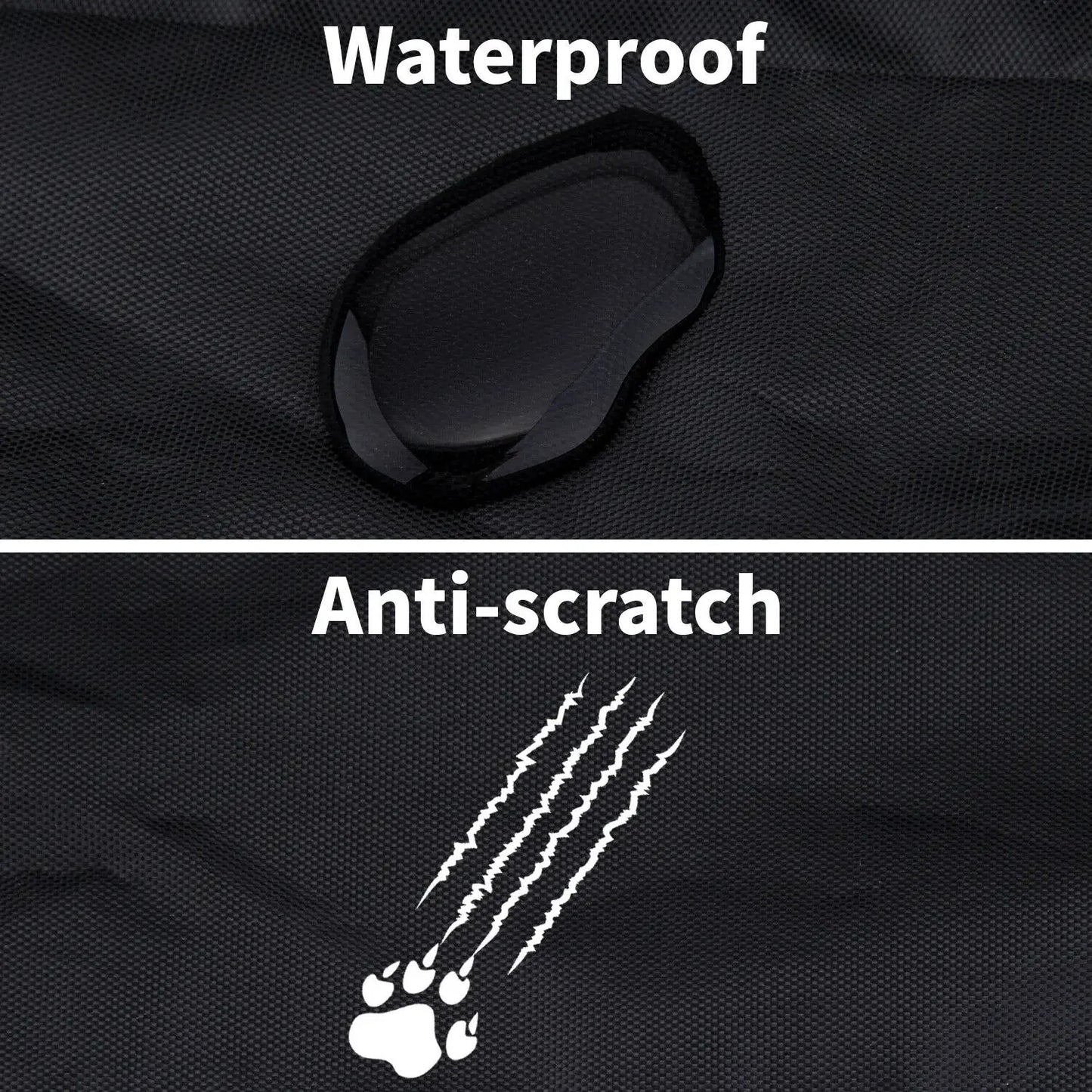 Black Heavy-Duty Waterproof Rear Seat Cover Universal Pet Dog Protector for Cars Back Seat Shield Resistant To Spills Scratches