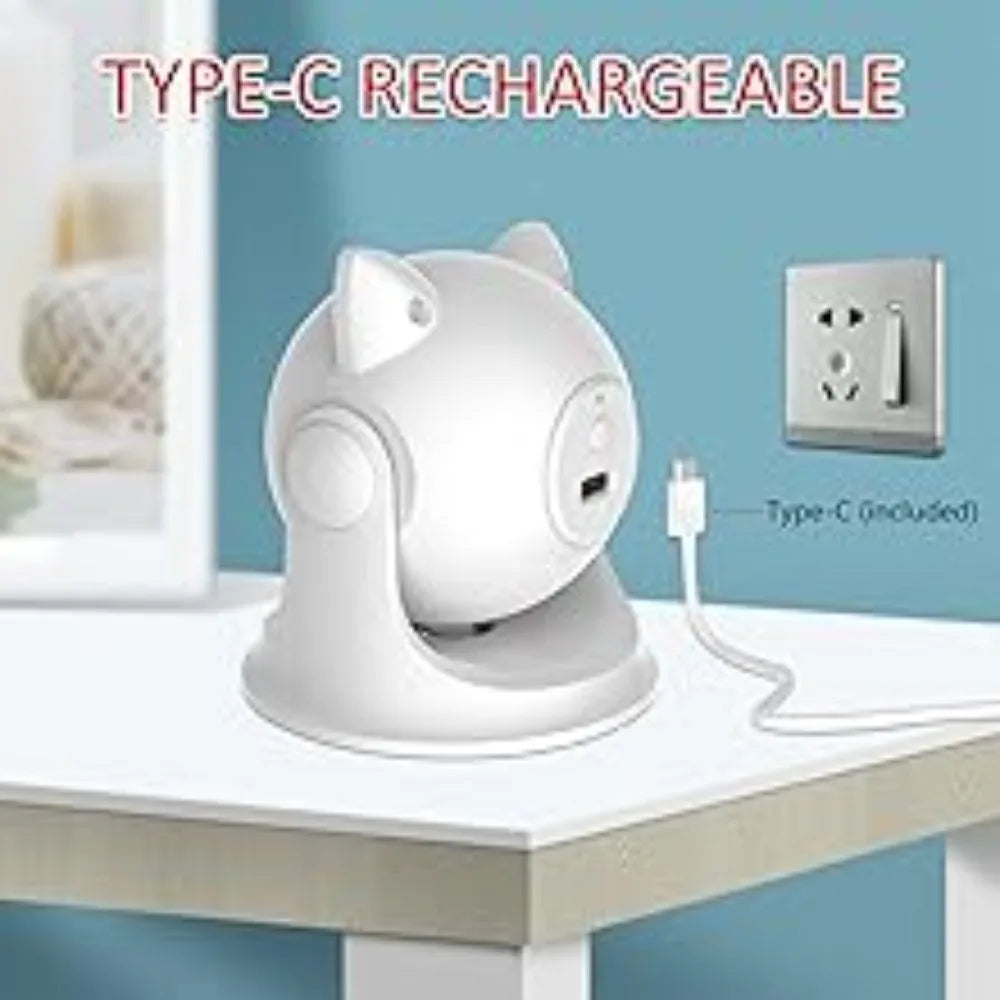 ATUBAN Automatic Cat Laser Toys, Interactive Cat Toys Built-in Real Motion Sensor, Multi-Angle Adjustable Rechargeable Pet Toys