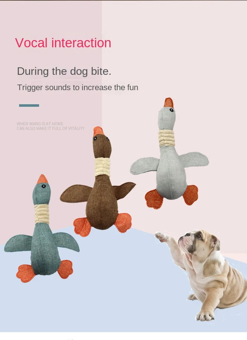 New Pet Toy, Large Goose-Shaped Toy That Makes Sound, Is Durable and Teeth-Cleaning, Suitable for Dogs and Cats