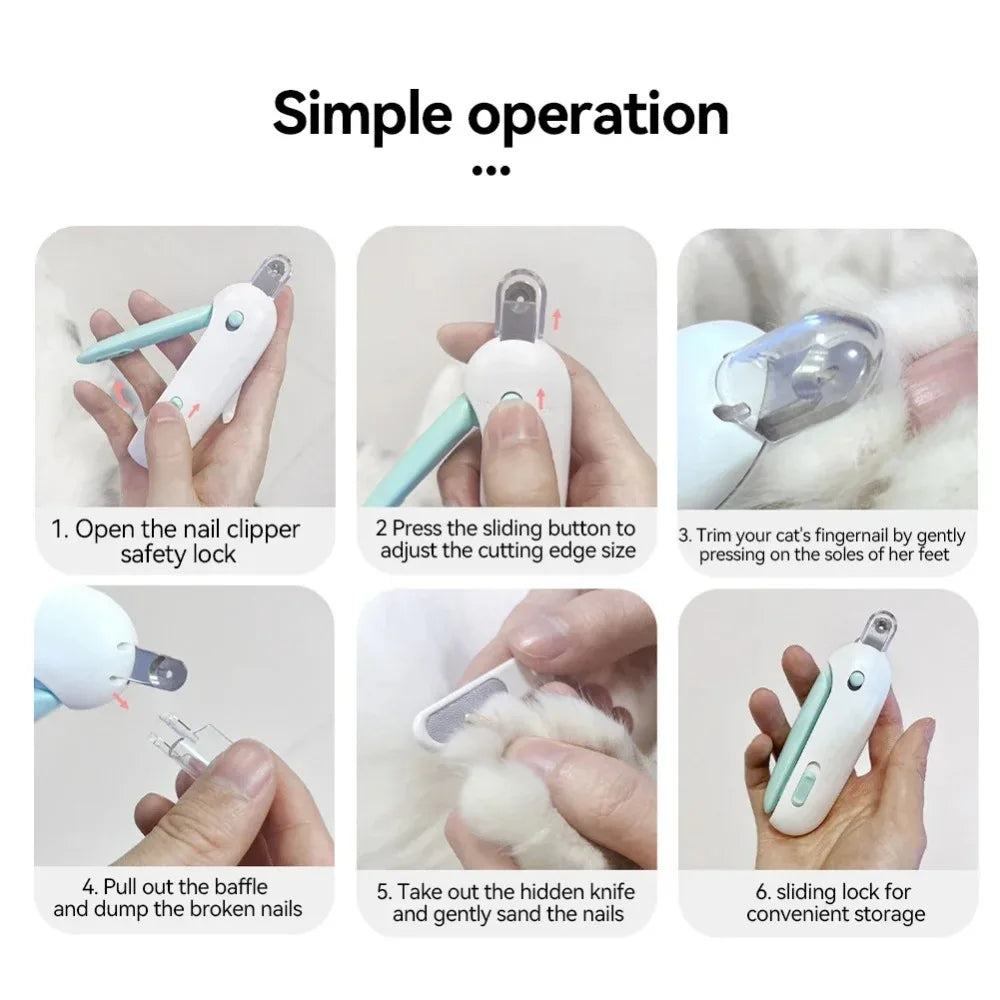 Professional Pet Nail Clippers, Cat and Dog Nail Clippers, Safe and Comfortable with Adjustable Holes, Pet Nail Clippers, Pet Hair Trimmer, Pet Care