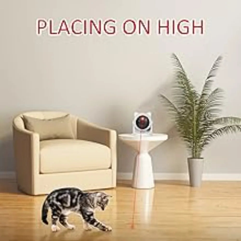 ATUBAN Automatic Cat Laser Toys, Interactive Cat Toys Built-in Real Motion Sensor, Multi-Angle Adjustable Rechargeable Pet Toys
