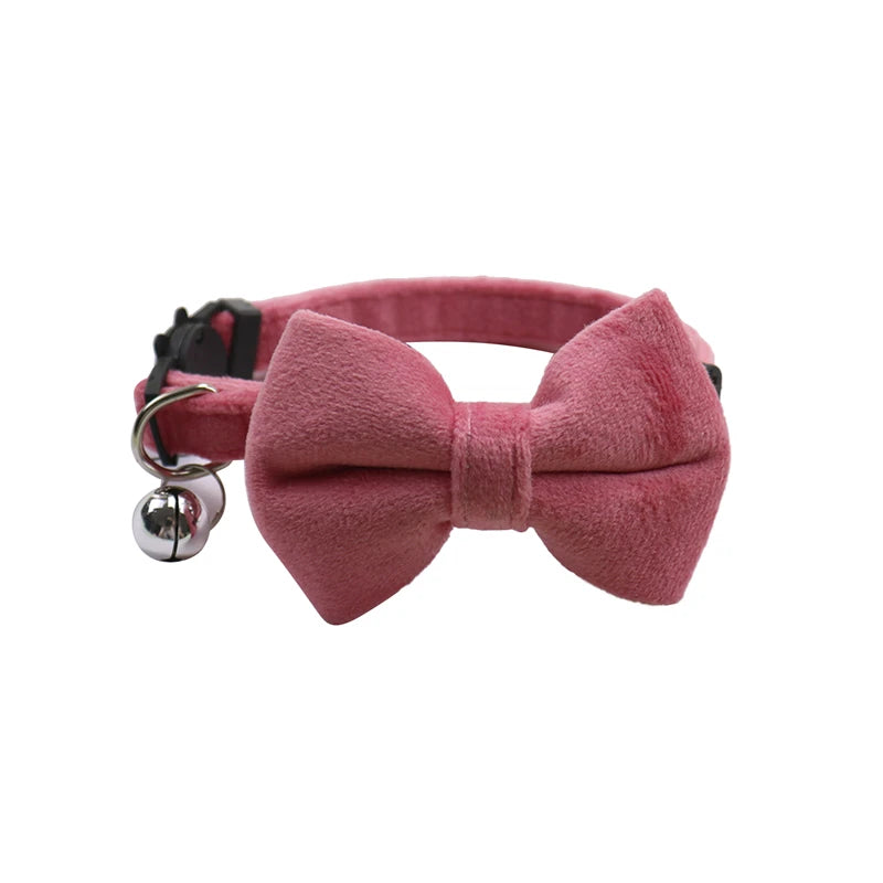 Pet Collars New Pet Bow Bell Collars Cute Cat Collars Pet Supplies Multicolor Adjustable Pets Dressing Tool Pets Accessories