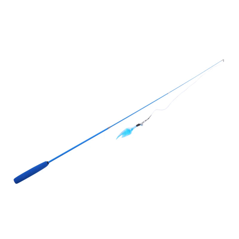 Pet Cat Toy Super Long Three Section Telescopic Rod Cat Teaser Stick Feather Replacement Head Cat Teaser Supplies New