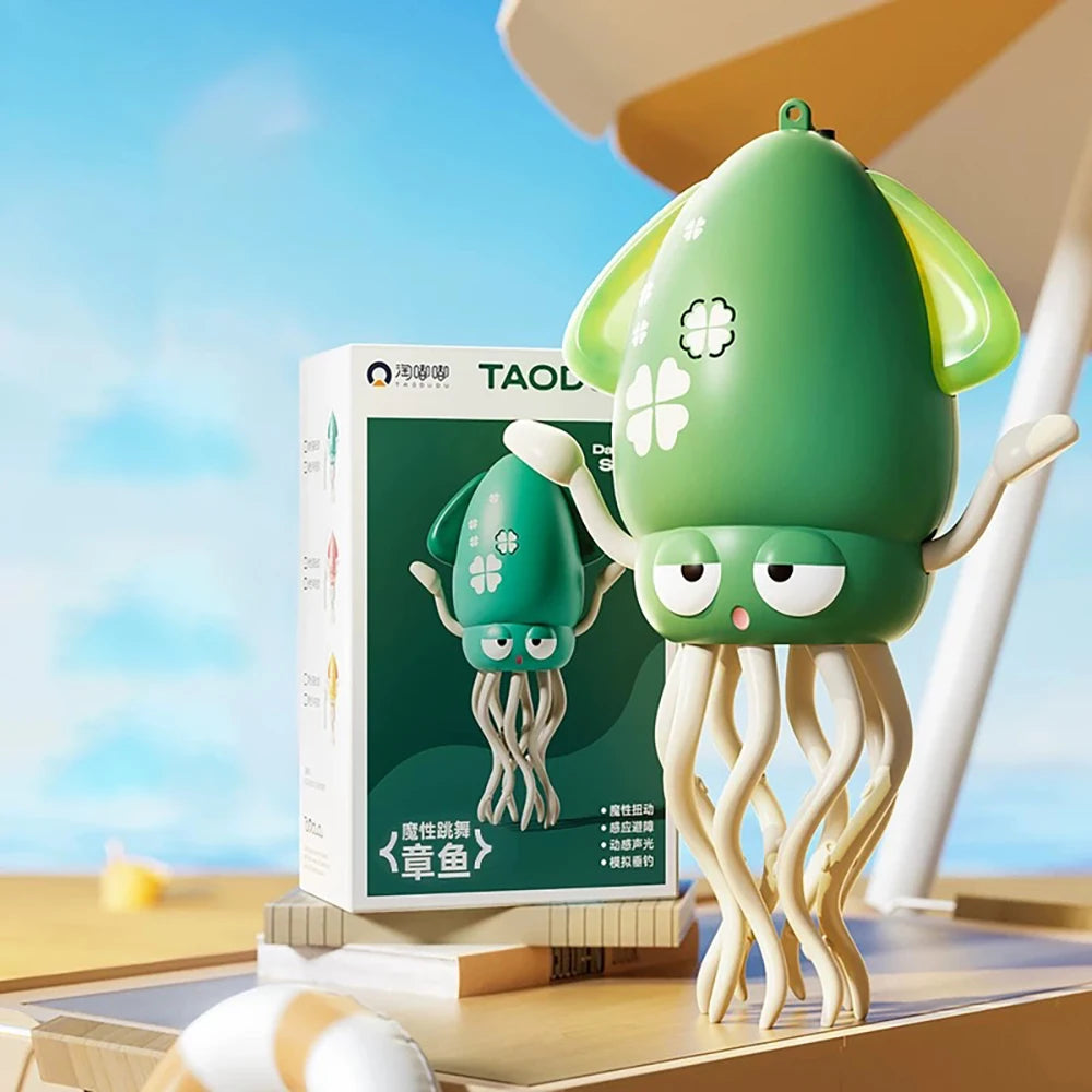 Interactive Cat Toy Electric Automatic Moving Dancing Octopus Sound and Light Pet Toys Cartoon Interactive Cat Toy