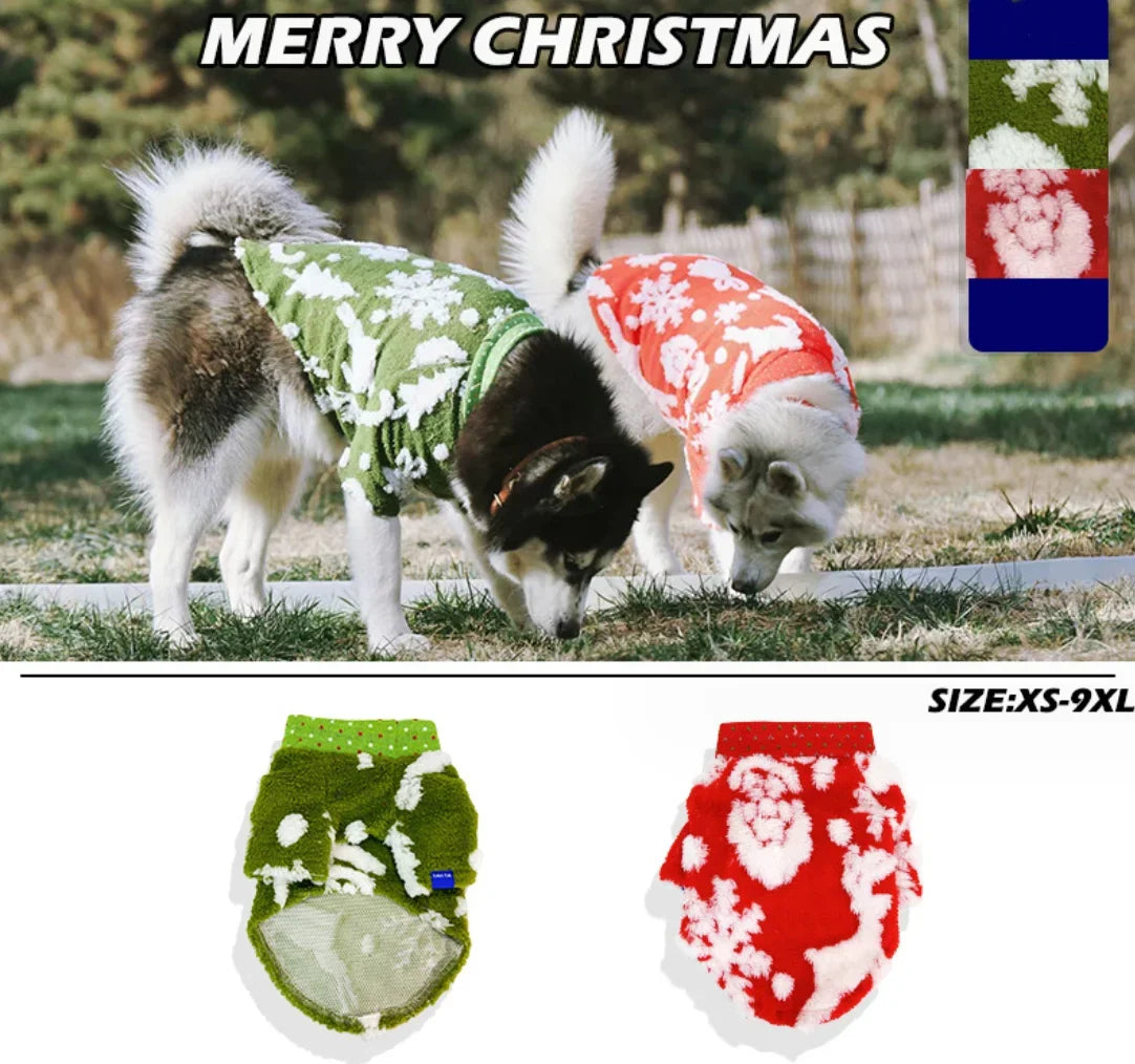 Christmas Dog Coat Hoodie Pet Clothing Winter Petwear for Small Big Large Dogs Poodle Border Collie Golden Retriever 9XL Sizes