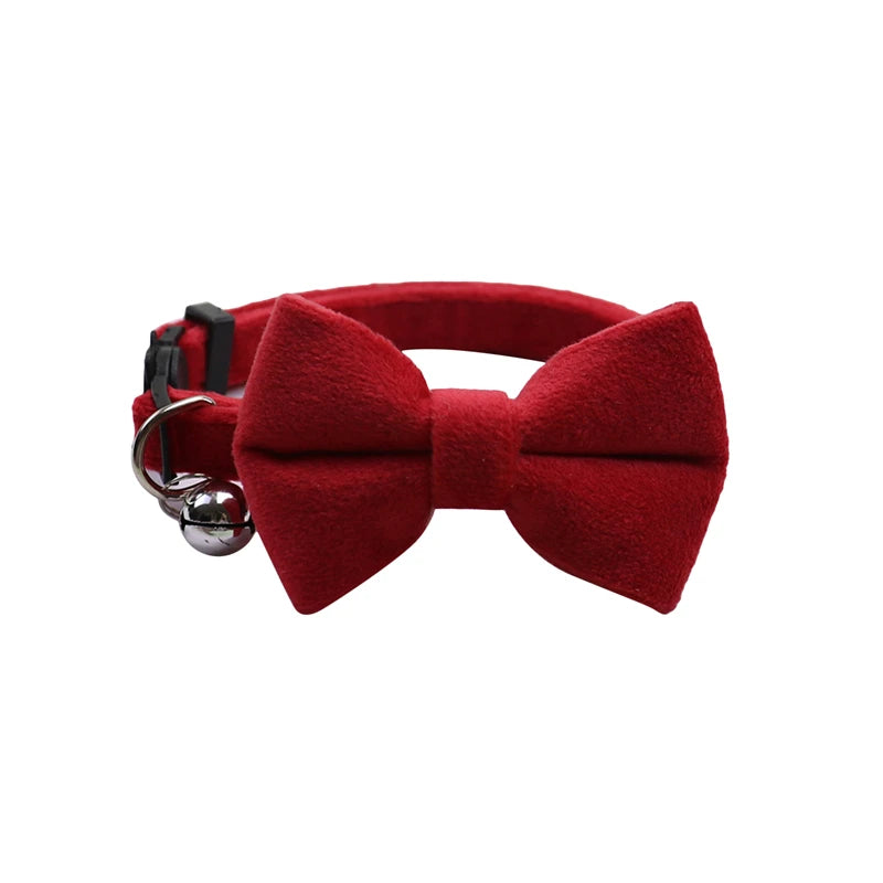 Pet Collars New Pet Bow Bell Collars Cute Cat Collars Pet Supplies Multicolor Adjustable Pets Dressing Tool Pets Accessories