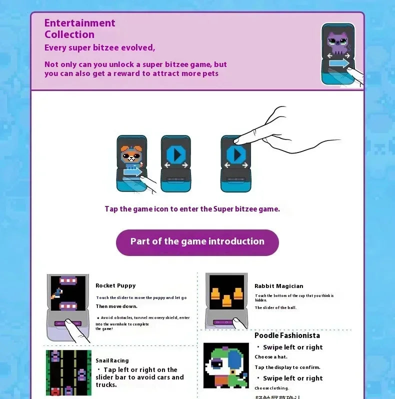 2025 New Bitzee Tamagotchi Virtual Mascot Digital Pet Toys For Children Bitzee Digital Toyelectronic Digital Pets Virtual Games