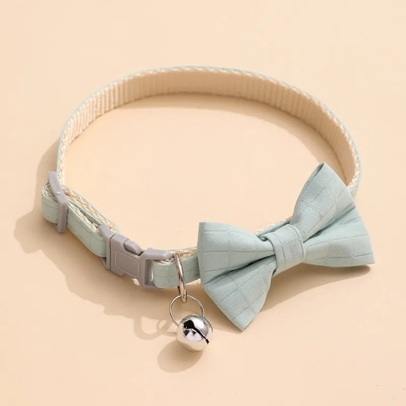 Pet Collars New Pet Bow Bell Collars Cute Cat Collars Pet Supplies Multicolor Adjustable Pets Dressing Tool Pets Accessories