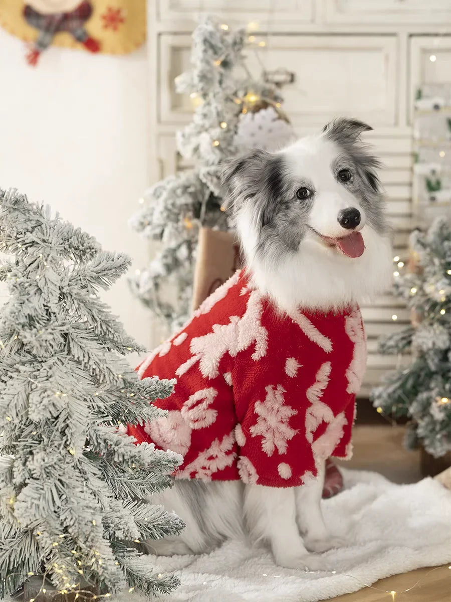 Christmas Dog Coat Hoodie Pet Clothing Winter Petwear for Small Big Large Dogs Poodle Border Collie Golden Retriever 9XL Sizes