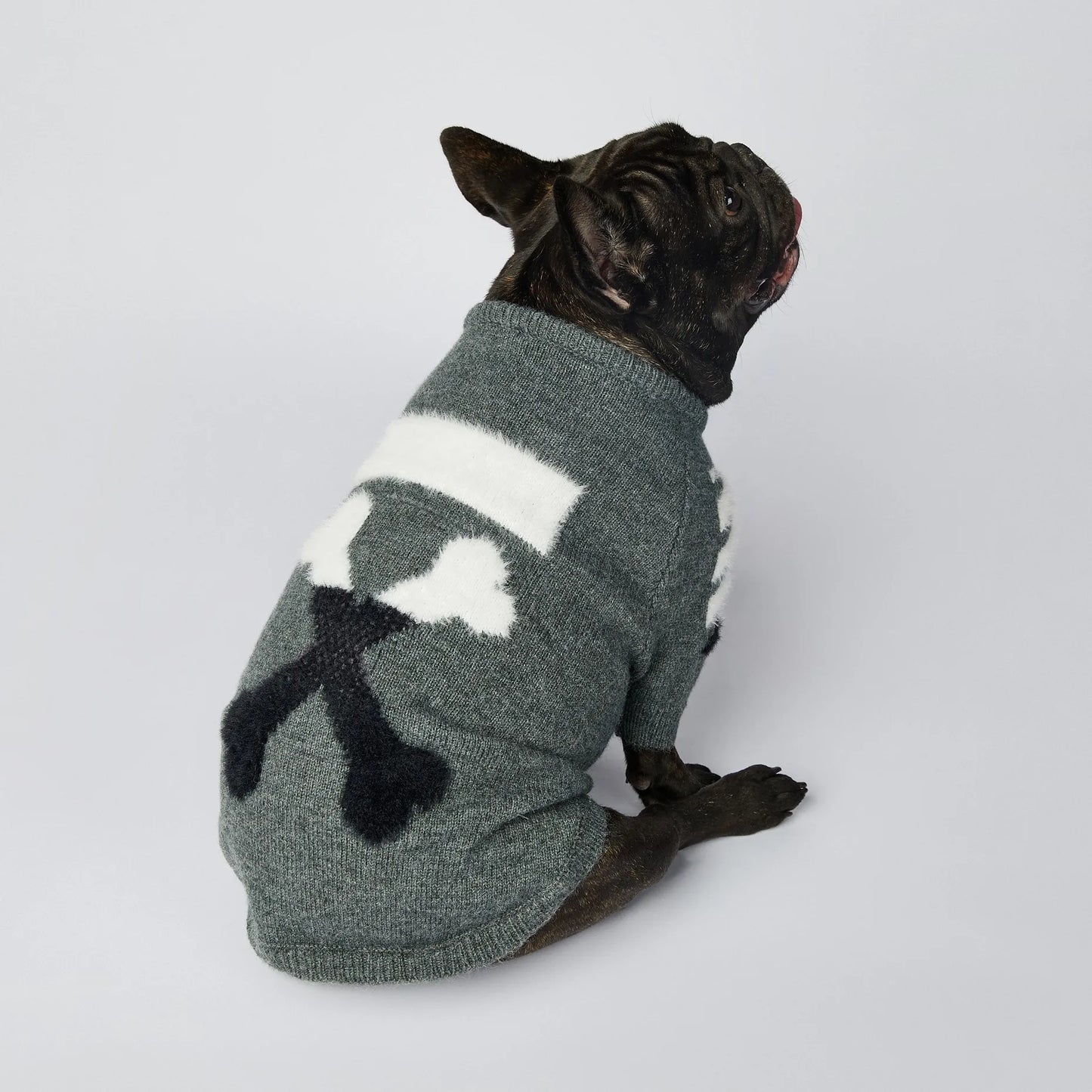 Winter Thick Soft Pet Clothing S-3XL Cotton Dog Knitwear Funny WOOF Cute Luxury French Bull Sweaters Jumpers