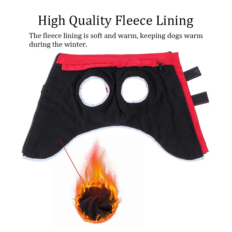 Personalized Dog clothes Warm Fleece Waterproof Winter Clothes for Dogs Pet Clothing Jackets Small Medium Large Dog Accessories