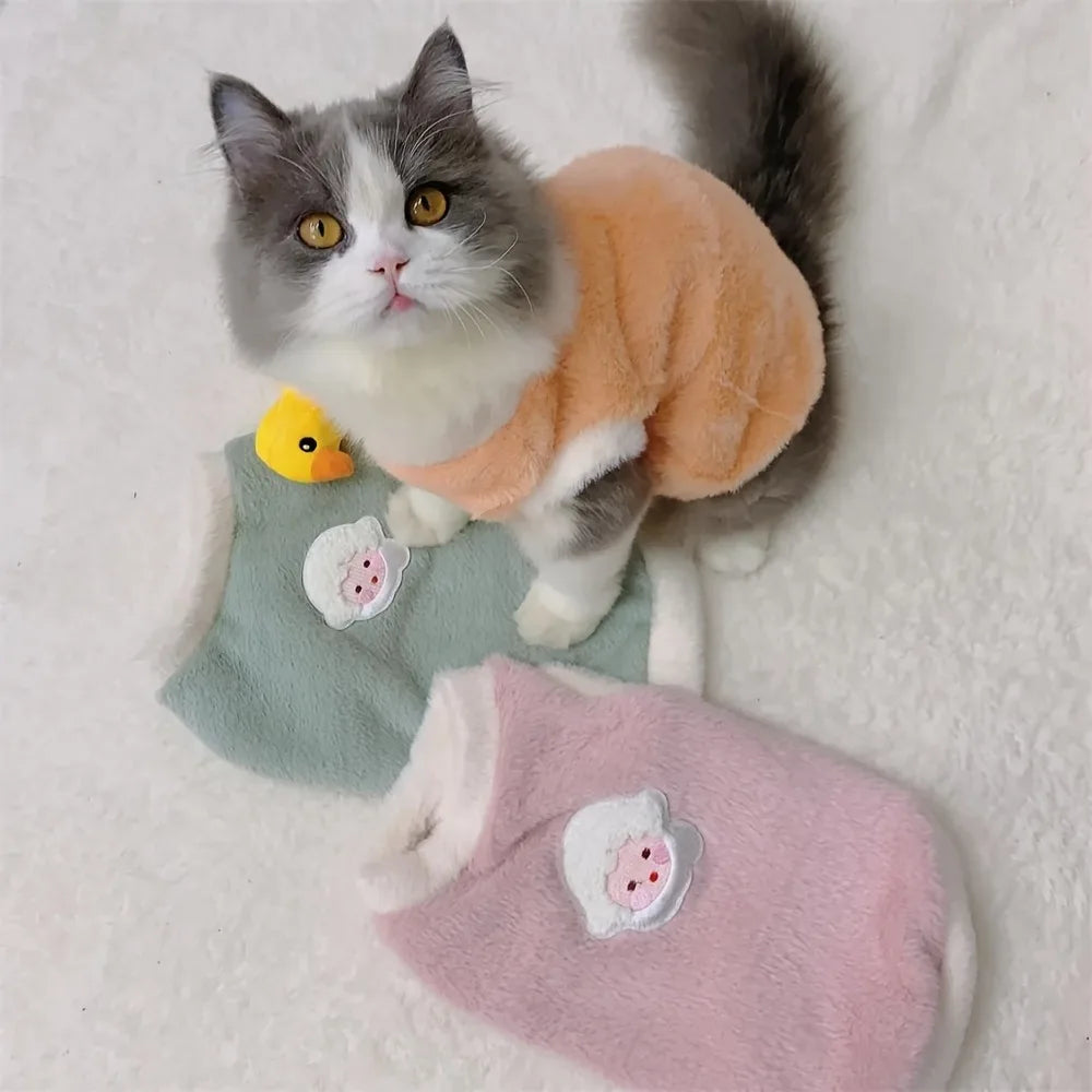 Warm Winter & Cooling Pet Clothing | Cat & Dog Sweater Vests for Small Kittens - Pet Accessories