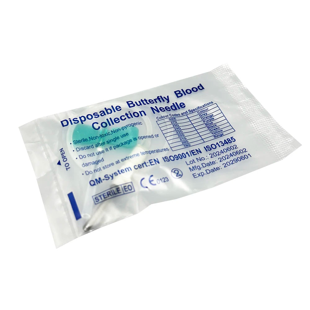 100pcs/lot Disposable Butterfly Blood Collection Needle double wing type Blood Collection Needle Pet Care Room Cat Dogs Animal