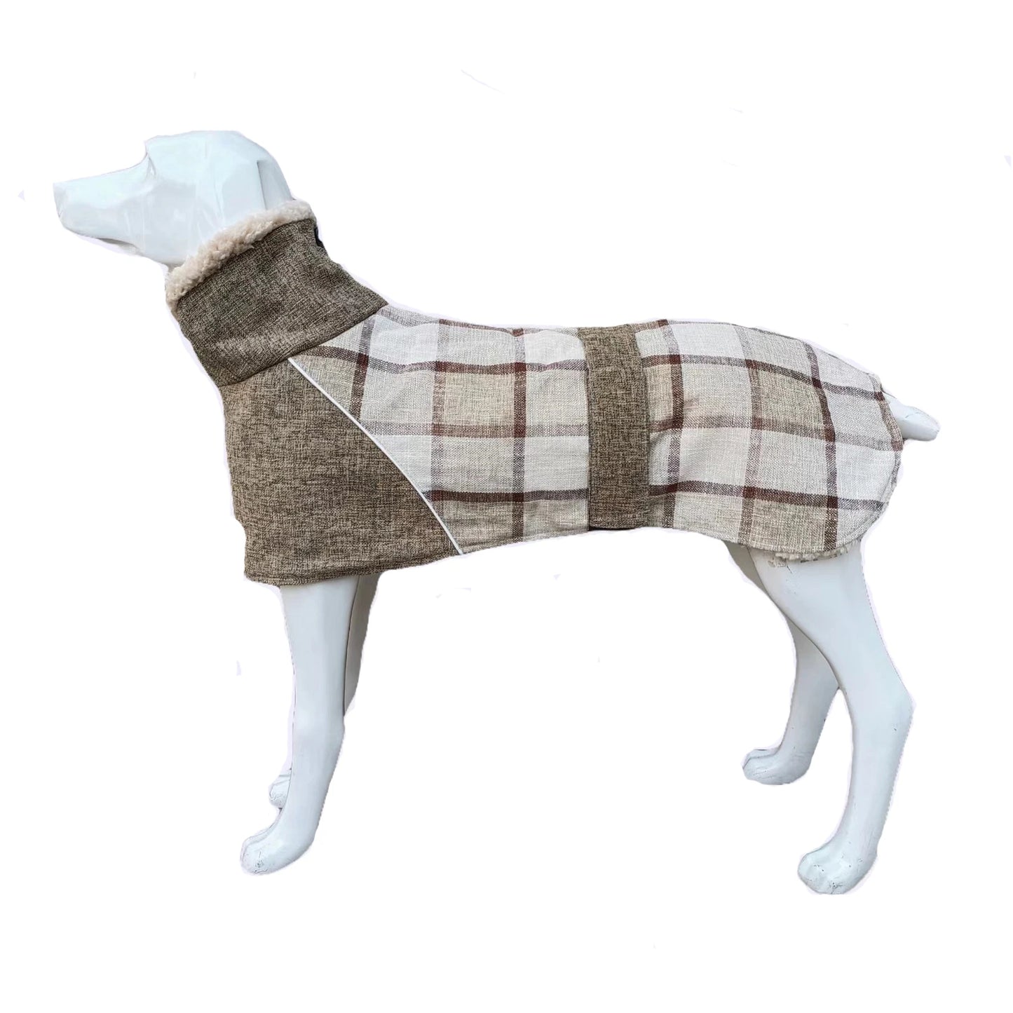 Dog Clothes Winter Thick Warm Dog Jacket for Small Large Dogs Reflective Windproof Pet Clothing Checked Strom Snow Dog Coat 3XL