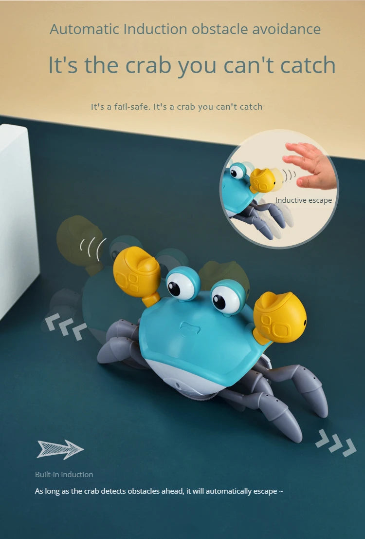 Children's Induction Escape Crab Crab Crawl Electronic Pet Toys Baby Music Early Education Mobile Toys Free Delivery
