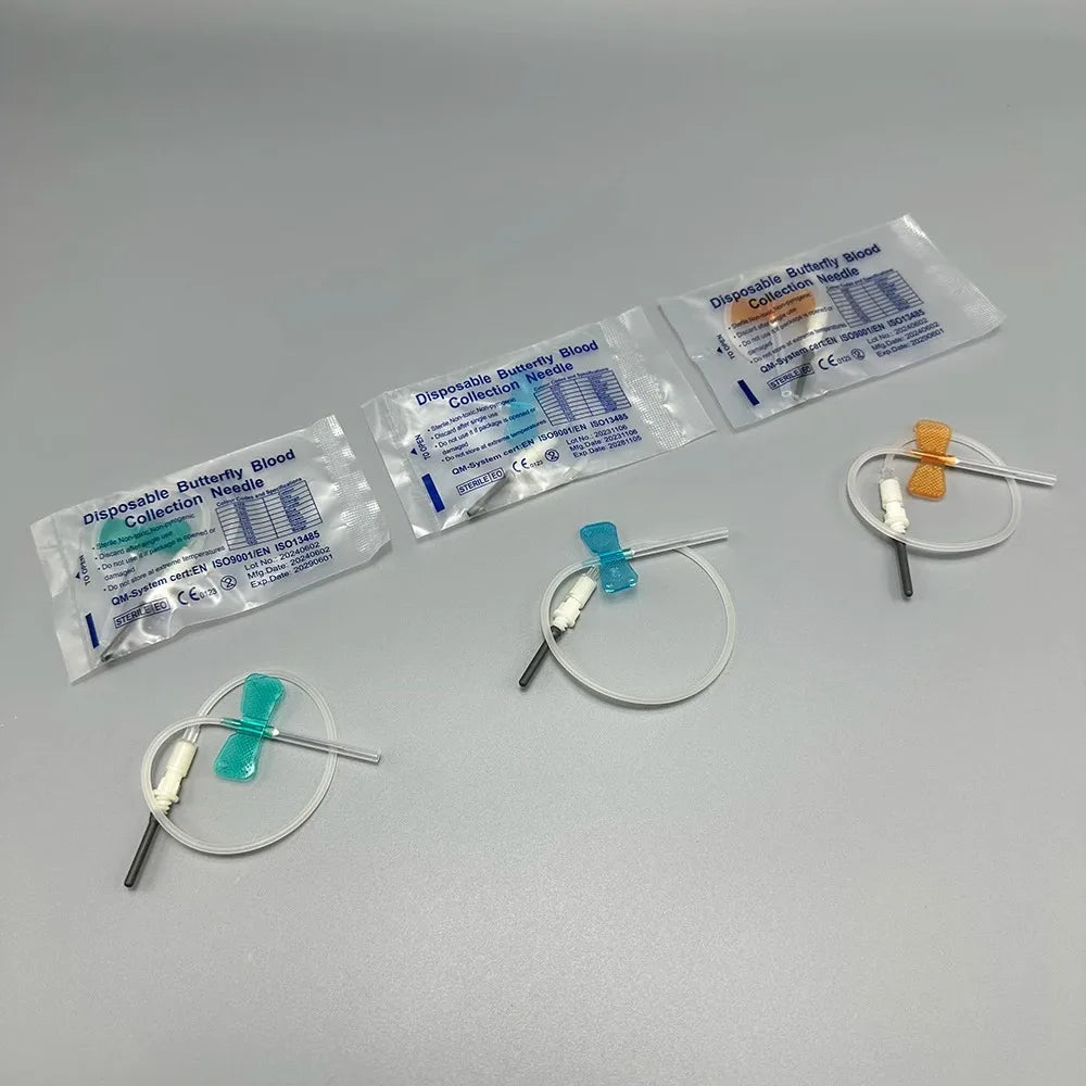 50pcs/lot Disposable Butterfly Blood Collection Needle double wing type Blood Collection Needle Pet Care Room Cat Dogs Animal