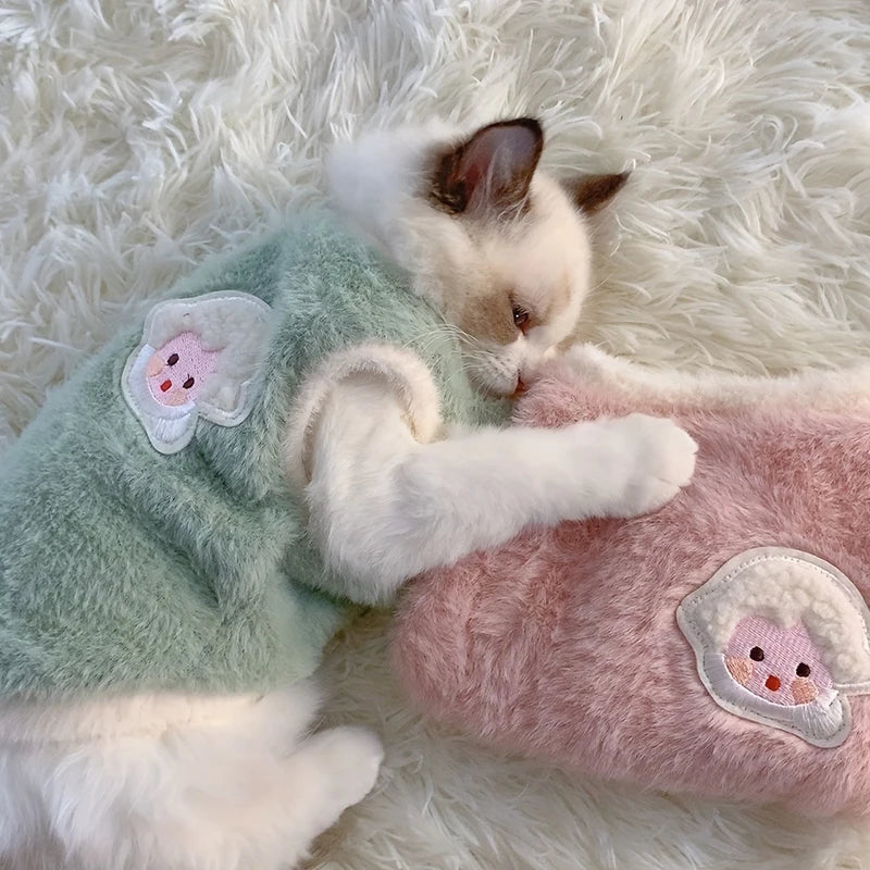 Warm Winter & Cooling Pet Clothing | Cat & Dog Sweater Vests for Small Kittens - Pet Accessories