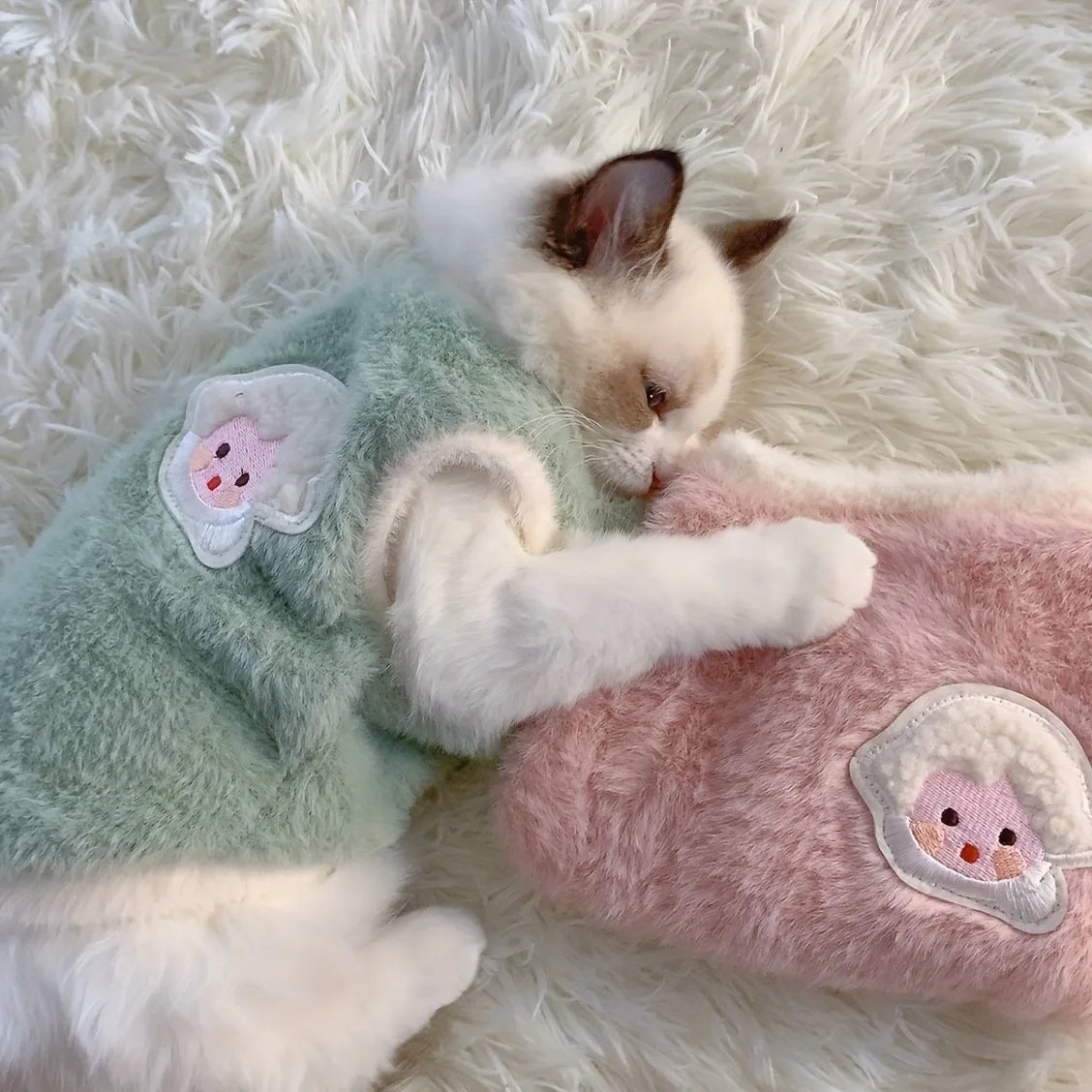 Warm Winter & Cooling Pet Clothing | Cat & Dog Sweater Vests for Small Kittens - Pet Accessories