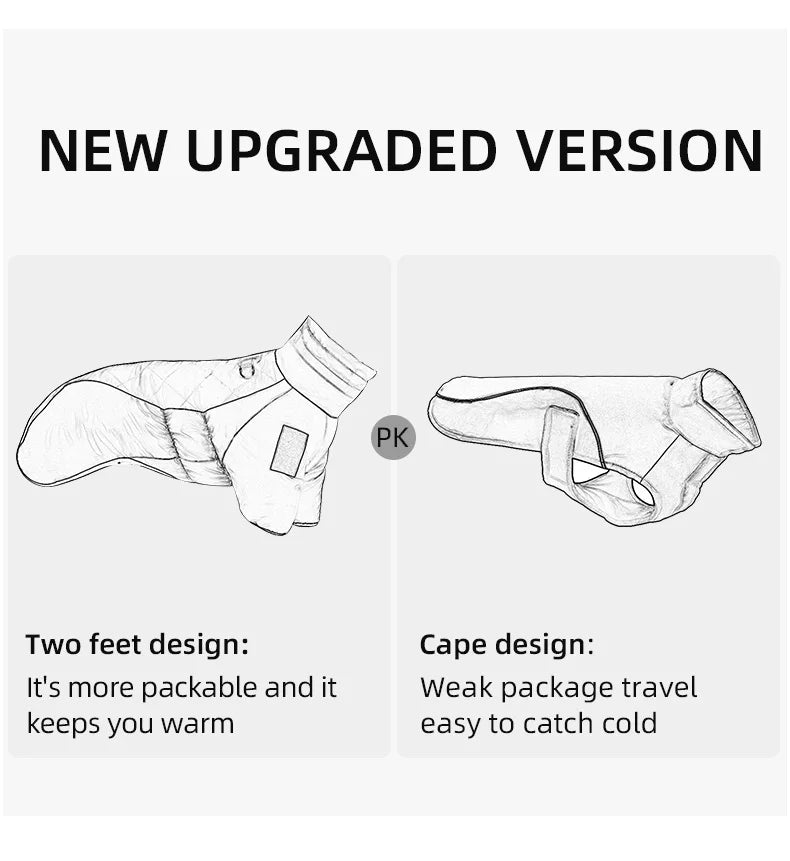 Winter Warm Dog Down Jacket Waterproof Large Dog Coat Reflection High Collar Pet Clothing for Medium Large Dogs Golden Retriever