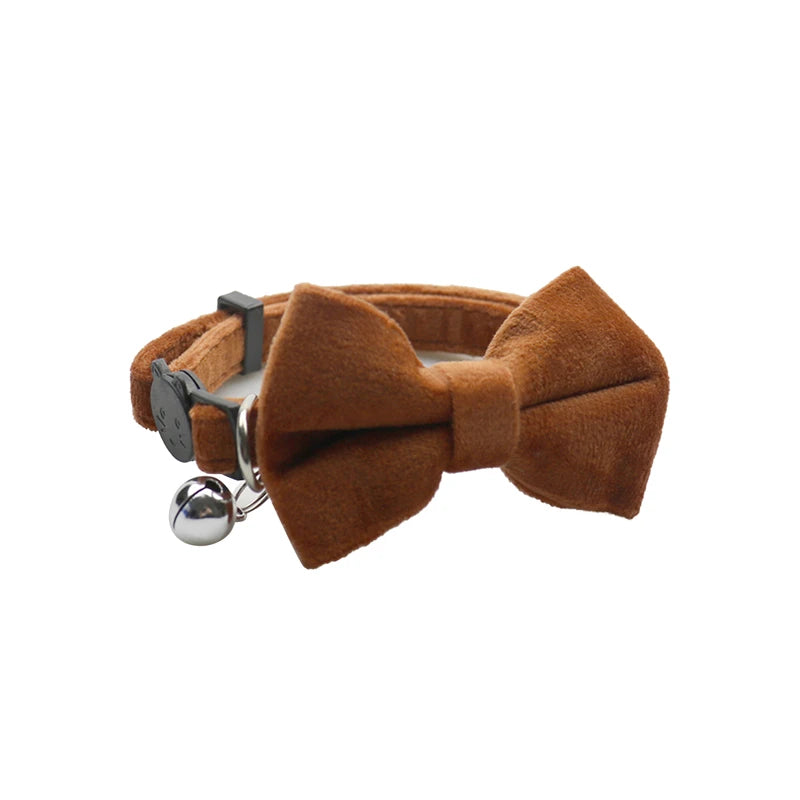 Pet Collars New Pet Bow Bell Collars Cute Cat Collars Pet Supplies Multicolor Adjustable Pets Dressing Tool Pets Accessories