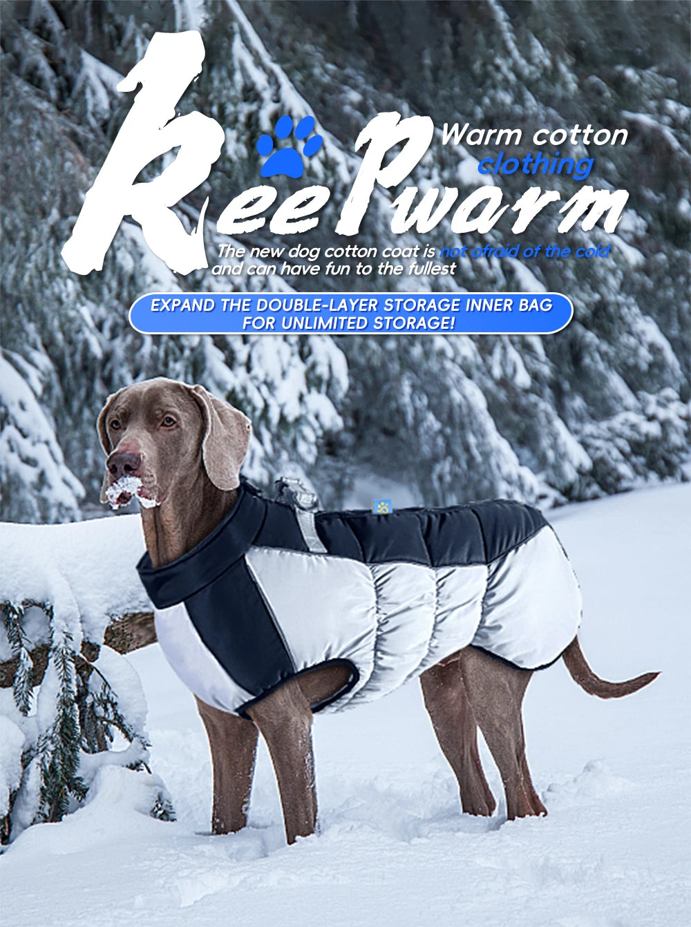 Large Dog Jacket Waterproof Dog Clothing Medium and Large Dog Winter Pet Clothing Labrador Coat Labrador German Shepherd Vest