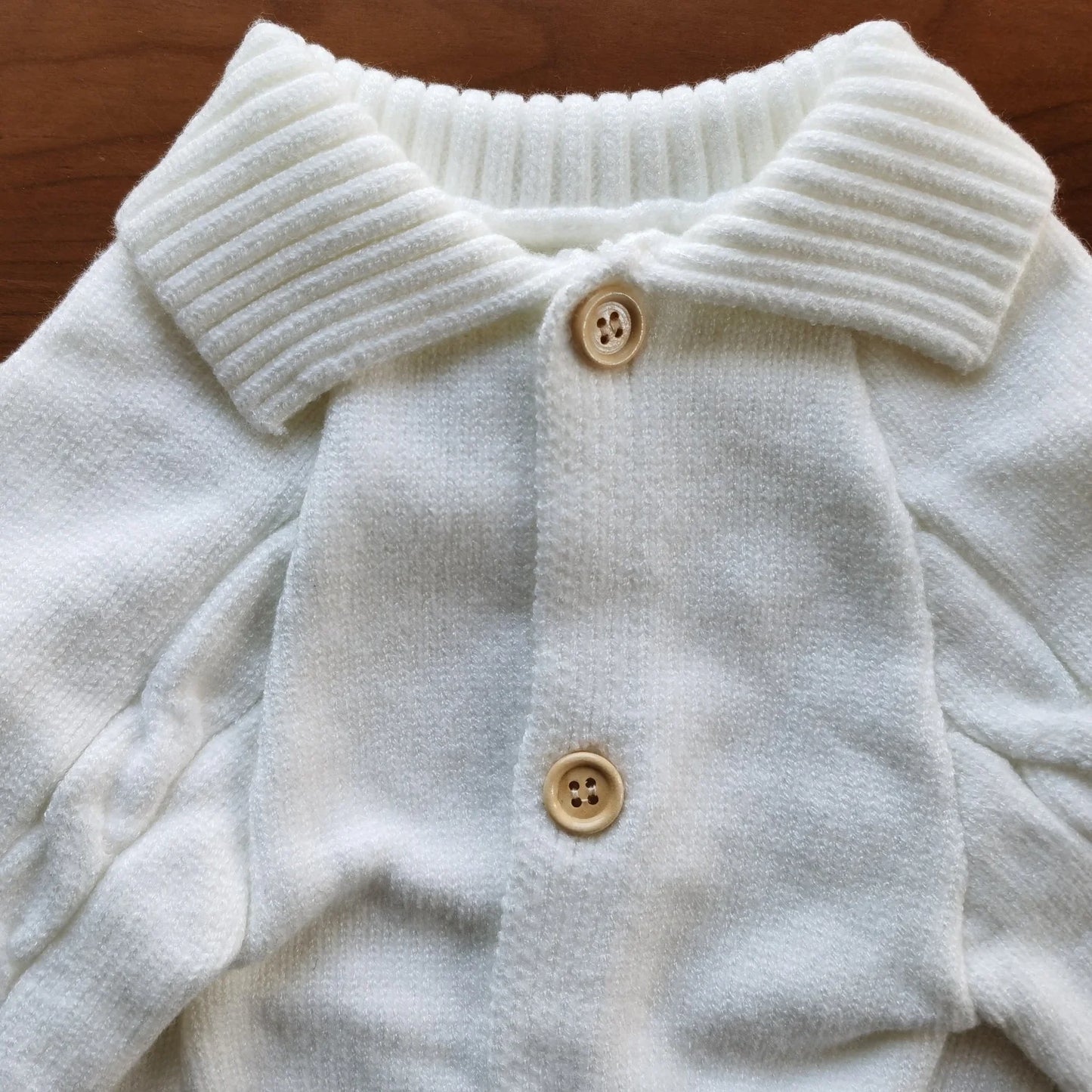 Lapel Cardigan Jacket Knitted White Sweater for Little Greyhound Whippet Winter Long Sleeves Warm Coat for Mid Dogs Pet Clothing
