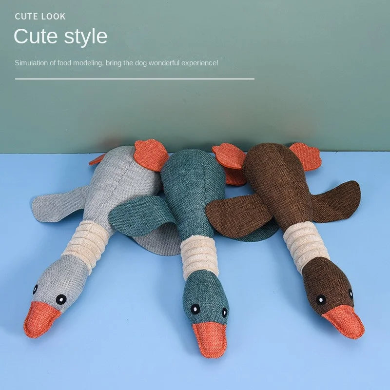 New Pet Toy, Large Goose-Shaped Toy That Makes Sound, Is Durable and Teeth-Cleaning, Suitable for Dogs and Cats