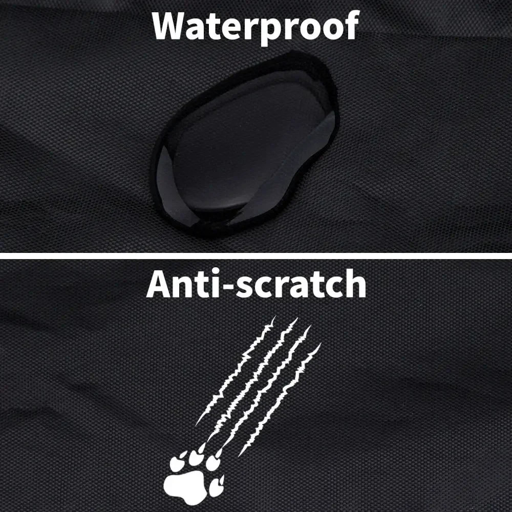 Black Heavy-Duty Waterproof Rear Seat Cover Universal Pet Dog Protector for Cars Back Seat Shield Resistant To Spills Scratches